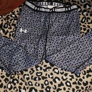 Under Armour Kids Black and White Patterned Leggings